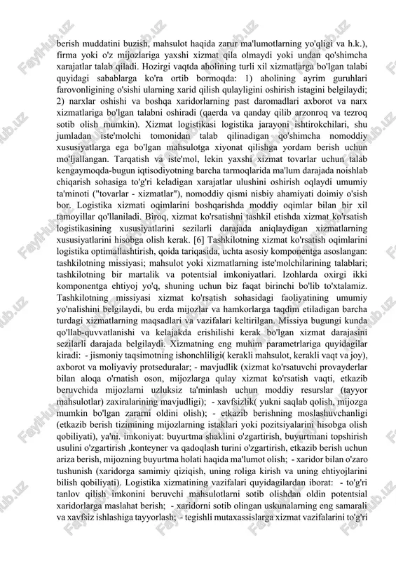 tortish orqali qaror qabul qilishi mumkin. mumkin bo'lgan qarorlarning natijalari "tabiat strategiyasi" ga tegishli bo'lgan noma'lum parametrga bog'liq yoki qaror qabul qiluvchiga faol qarshi bo'lgan shaxs tomonidan belgilanadi. birinchi vaziyat uchun eng katta ta'sir statistik echimlar nazariyasi va tasodifiy jarayonlarni boshqarish nazariyasini qo'llash orqali amalga oshiriladi,ikkinchi holat esa o'yin nazariyasi. prognozlash usullari tekshirilmagan kelajak sharoitida o'rganilayotgan jarayonlar yoki hodisalarni rejalashtirish uchun zarur bo'lgan turli xil taxminlarni qabul qilishga asoslangan. hozirgi vaqtda ba'zi taxminlarga qo'shimcha ravishda, prognozlash usullari o'tmish tajribasiga asoslangan. logistika tadqiqotlarida ularni amaliy qo'llash katta ahamiyatga ega va qamrab olingan muammolar doirasi juda keng. shunday qilib, makroiqtisodiyot darajasida prognozlash iqtisodiyotning umumiy holatini, shuningdek, bozorning konekturasini aks ettiruvchi etakchi tendentsiyalarni aniqlash uchun ishlatiladi. bu manfaatdor shaxsga kelgusi davrda to'g'ri strategiya va taktikani tanlashga yordam beradi. olingan natijalarga munosabat, kutilgan sharoitlarda samarali ishlash uchun tegishli mantiqiy tizimni qurish yoki sozlashdir. texnologiya sohasidagi rivojlanish prognozlari ularni amalga oshirishning iqtisodiy samaradorligini oldindan hisoblash …