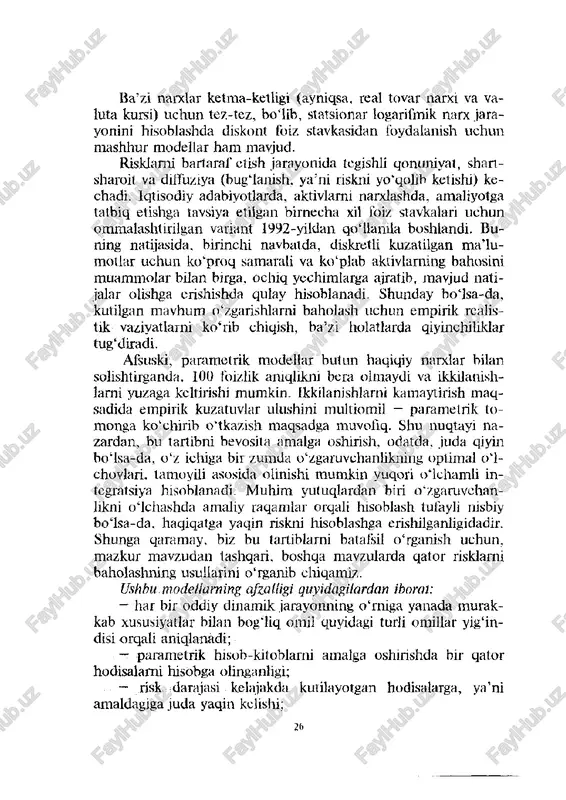 risklarni boshqarishda parameyrik yondashuv - Page 5