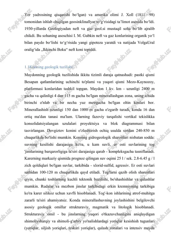 noton qatlamlarning ikkinchi xususiyati uning tarkibidagi jinslarning bir-biridan juda yupqa qo'shilishidir; odatda qalinlikdagi qatlamlar 0,1-1,0 m dan oshmaydi, eng qalin qumtosh qatlamlari (3-10 m) nihoyatda kam uchraydi. besapan qatlamining metaterrigen jinslariga minerallashuvni cheklash, shimoliysharqiy qismining dizyunktiv buzilishlarini nazorat qilish, kvars jismlari bilan bog'lanish, supra-intruziv zonada kon hosil bo'lish belgilarining mavjudligi (chuqurlikdagi o'rta va asosiy tarkibdagi intruziv jismlar, geofizik ma'lumotlardan olingan) va boshqalar konni gidrotermik deb tasniflash va uni oltin, kumush va boshqa ruda hosil qiluvchi elementlarga ixtisoslashgan muruntov siyenit-diorit-granofir kompleksi hosil bo'lish davri bilan o'z vaqtida bog'lashga imkon beradi. n.v. petrovskaya koni kichik va o'rta chuqurlikdagi qatlamlarga tegishli. "old ruda" va "ruda" kvartslarini gomogenlash natijalariga ko'ra, u 110-3000 harorat oralig'ida hosil bo'lgan. hududning yer yuziga yaqin qismida jarayonlar paydo bo'ldi, natijada birlamchi madanlar butunlay o'zgargan. ular bo'ylab gipergen minerallarining o'ziga xos paragenezi bilan oksidlangan madanlar hosil bo'lib, sulfidlardan oltin ajralib chiqadikonning hududida intruziv jinslarning chiqib ketishi aniqlanmagan. 1: 50000 masshtabidagi …