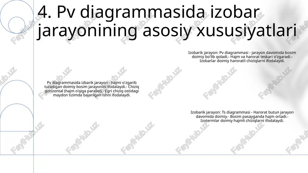 izobar jarayon. jarayonning pv va ts diagrammalari - Page 5