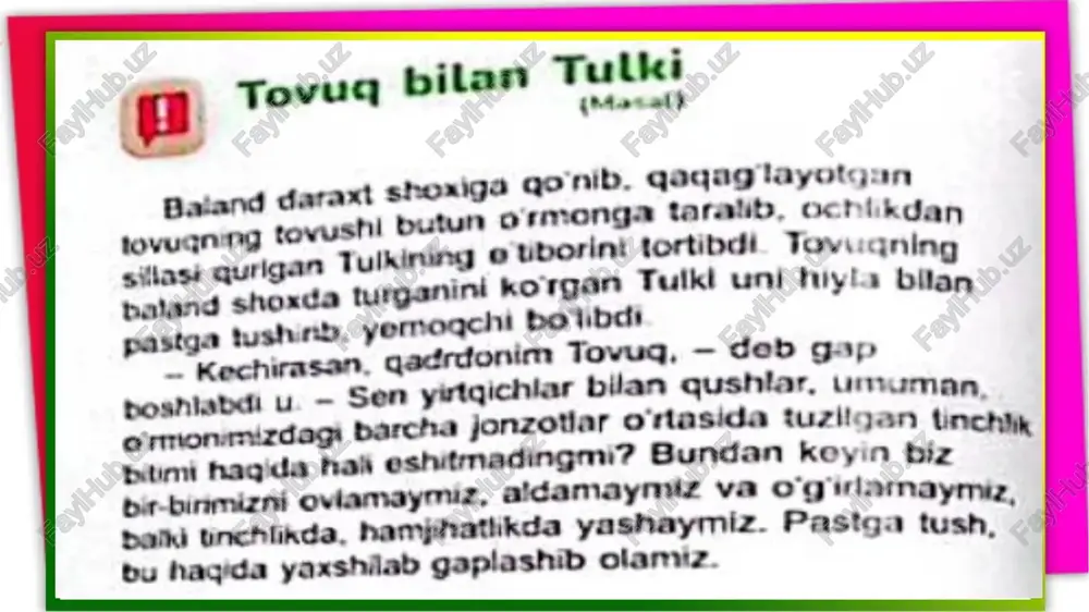 tovuq bilan tulki.burgut bilan tulki (ezop) - Page 5