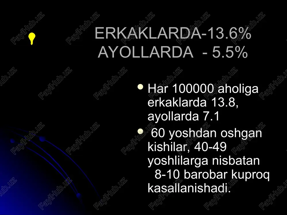 a qizilo'ngach perforatsiyasi qizilo'ngach saratoni asoratlari davolash jarrohlik usuli: radikal operatsiyalar (operatsiya gerloka, lyuisa) palliativ operatsiyalar (gastrostomalar, endoprotezlash) nur terapiyasi ximioterapiya kombinatsiyalashgan usullar davolash davolash xirurgik: palliativ; radikal. 2. nur terapiya. 3. ximioterapiya. 4. kombinirlalangan. 5. kompleks. davolash usullari kizilungach ekstirpatsiyasi operatsiyasi - medadan transplantat yasalib buyinda anastomoz kuyiladi, plevra bushligi orkali eki plevra bushligi ochilmasdan (transxiatal) olib tashlanadi. bu usul chok etishmovchiligi xavfini kamaytiradi va ulim kam buladi. transxiatal usul- torakotomiya kilmasdan kizilungach ekstirpatsiya kilib olib tashlanadi. bu usul katta xajmli usmalarda tugri kelmaydi. bunda limfodissektsiya kilishni imkoni bulmaydi. -lyuis operatsiyasi- kizilungach rezektsiya kilinib bir vaktda plevral bushlikda anastomoz kuyiladi. bu usulda anastomoz torayishi, reflyuks ezofagit kuzatilmaydi. kizilungach raki bilan operatsiya kilinganda limfodissektsiya muxim urin tutadi. - torek-dobromislov operatsiyasi- kizilungach butunlay radikal ekstirpatsiya kilib olinadi. operatsiya laporotomiyadan boshlanib, korin bushligi reviziya kilinadi, gastrostoma kuyiladi. bemorni chap enboshga etkizib 6 chi kovurgadan torakotomiya kilinadi, kizilungach usma bilan birga ajratilib, diafragmadan …