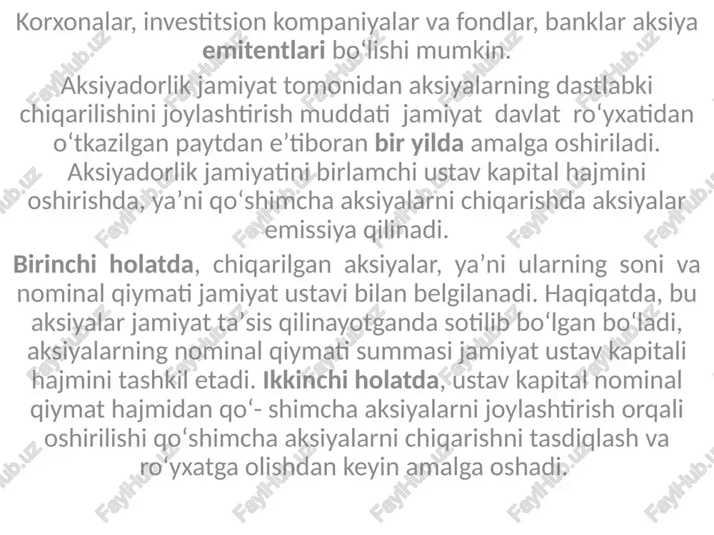 ona rivojlanishining mos davri uchun mumkin boʻlgan oʻsish surʻatlarini yoki uning qonuniy asoslangan oʻzgarishlarini aniqlash imkonini beradi. zamonaviy kompyuterlar va tegishli amaliy dasturlar paketlari mazkur koʻrsatkichni tezda va samarali aniqlashga imkon beradi 4. uch bosqichli model (ddm model)aksiyalar qiymatini va daromadliligini baholash moduli eng umumiy model hisoblanadi. ddm modeli kutilayotgan dividendlar va ularning oʻsish surʻatini prognozlashga asoslanadi. rrognozlarini yuqori aniqlikda hisob-kitob qilish amaliyotda bir muncha murakkablik kasb etadi. 5. aksiyalarni baholashda koʻpchilikka maʻlum va keng qoʻllaniladigan koeffitsient aksiya bahosining foydaga nisbati koeffitsienti hisoblanadi (price/earnings – p/e). bu koʻrsatkich aksiya bozor bahosi p ning bitta aksiyaga toʻgʻri keladigan sof foyda koʻrsatkichi eps ga nisbati sifatida aniqlanadi. 6. xalqaro amaliyotda keng doirada qoʻllaniladigan yana bir koeffitsient korxona qiymati (enterprise value – ev)ning soliqlar, foizlar va amortizatsiya chegirilgunga qadar foyda (earnings before interest, taxes, depreciation and amortization – ebitda)ga nisbati koʻrsatkichi hisoblanadi. ev/ebitda eng past koʻrsatkichli aksiyalar sotib olish uchun nomzod aksiyalar hisoblanadi. …