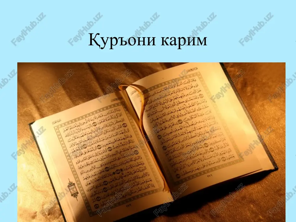 isoblanadi. undan tashqari u «as-sunan as-sug'ro» («kichik sunan»), «fazoil as-sahoba» («kichik sunan»), «al-manosik» («ibodatlar») kabi kitoblarni yozib qoldirgan. imom termiziy muhaddis abu iso muhammad ibn iso al-bug'iy at-termiziy (824-892) termiz yaqinidagi bug' qishlog'ida dunyoga kelgan. uning butun hayoti va faoliyati termizda o'tgan. uning «at-termiziy» nisbasi shundan kelib chiqqan. muhammad at-termiziy o'ndan ortiq asar yozgan. bular «al-jomi' al-kabir» («katta to'plam») (u shuningdek, «sahih at-termiziy» yoki «sunan at-termiziy» deb ham ataladi), «ash-shamoil an-nabaviyya» («payg'ambarning alohida fazilatlari»), «kitob at-tarix» («tarix kitobi»), «kitob az-zuhd» («taqvo haqida kitob») va boshqa asarlar. surxondaryodagi imom termiziy maqbarasi o'rta osiyo musulmonlari diniy idorasining tashkil etilishi ulug' vatan urushi (1941-1945) davrida dinga munosabat biroz yumshadi, bu paytda 1943-yilda toshkentda o'rta osiyo va qozog'iston musulmonlari diniy idorasi tashkil qilindi. uning ta'sis etilganligi haqida o'rta osiyo va qozog'iston musulmonlari vakillarining qurultoyida (toshkent, 20-23.10.1943.) e'lon qilindi. toshkent. baroqxon madrasasi o'zbekiston musulmonlari idorasi musulmonlar o'rtasidagi bo'linish 80-yillar oxiri – 90-yillar boshlari o'omdi tarixida …