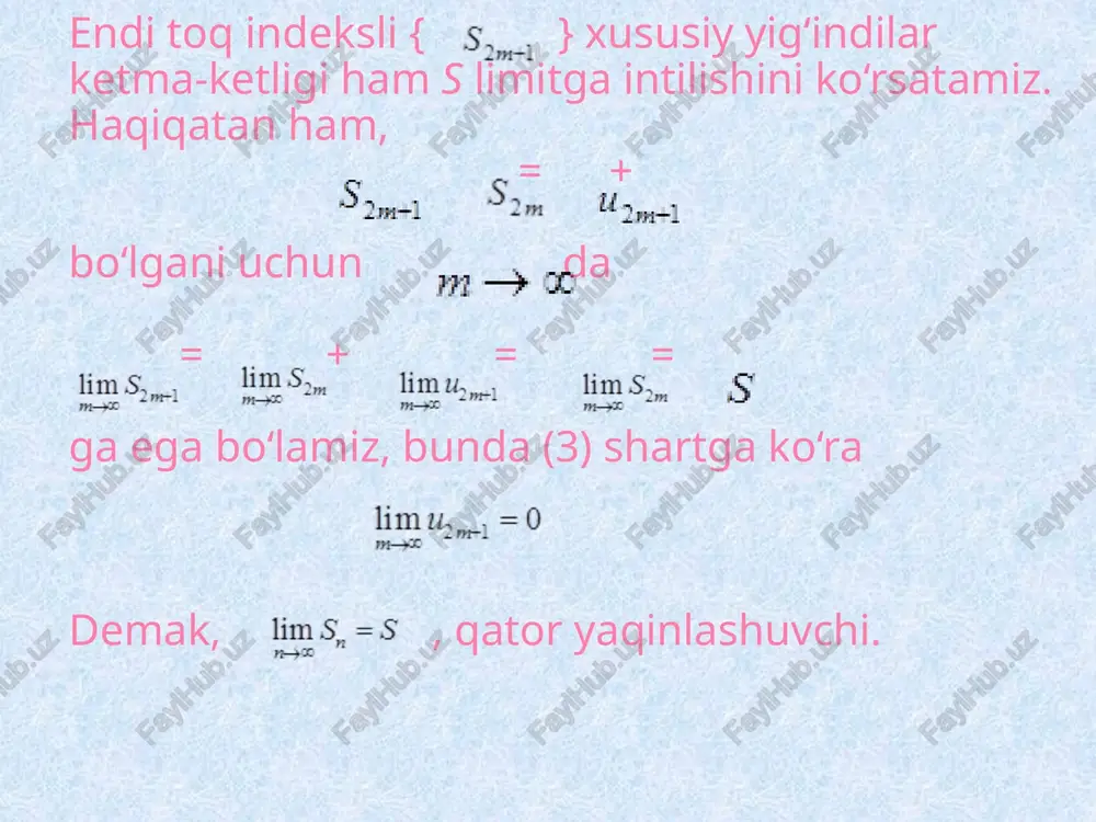 ishoralarinavbatlashuvchiqatorlar. leybnits teoremasi - Page 5