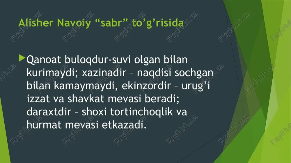 alisher navoiyning asarlarida tarbiya va insonparvarlik masalalari - Page 5