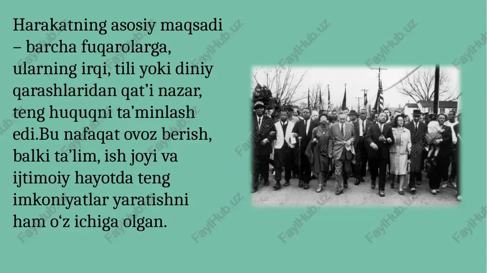 aqshda “fuqarolik huquqlari harakati” va ijtimoiy o‘zgarishlar (1950–1970 yillar) - Page 5