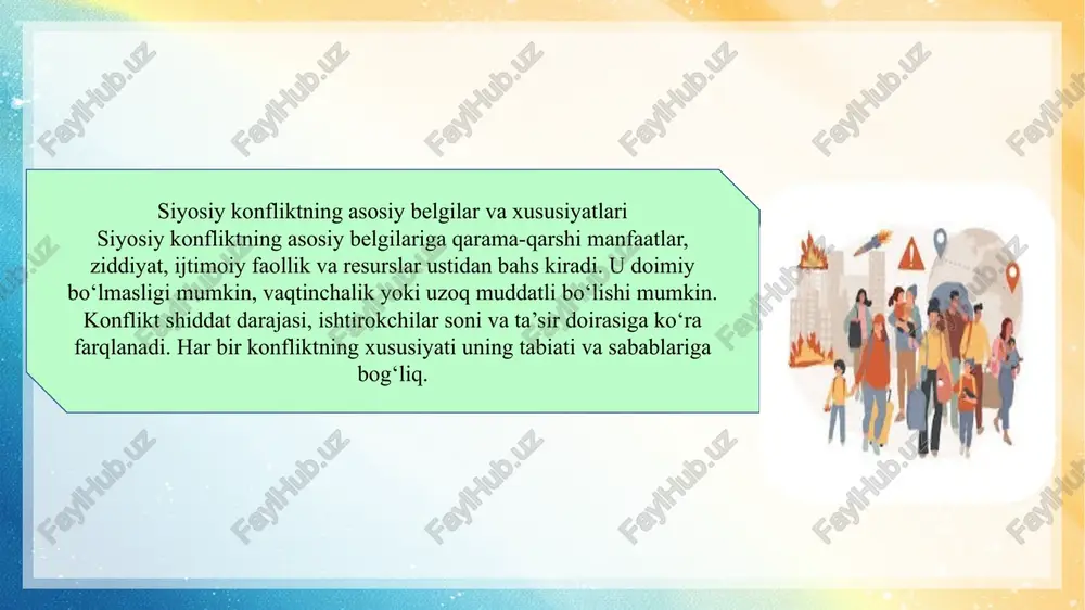 siyosiy konfliktlar va ularning turlari slayd - Page 5