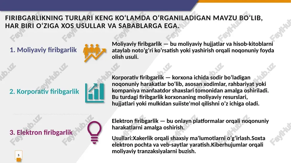 firibgarlik va biznesda uni bartaraf qilish yo'llari - Page 5