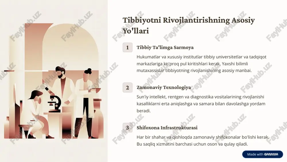 tibbiyotning hayotimizdagi ahamiyati va rivojlanishi - Page 5
