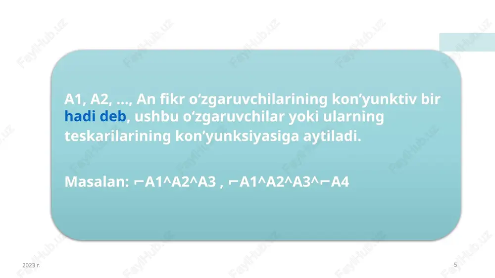 diz’yunktiv normal shakl - Page 5