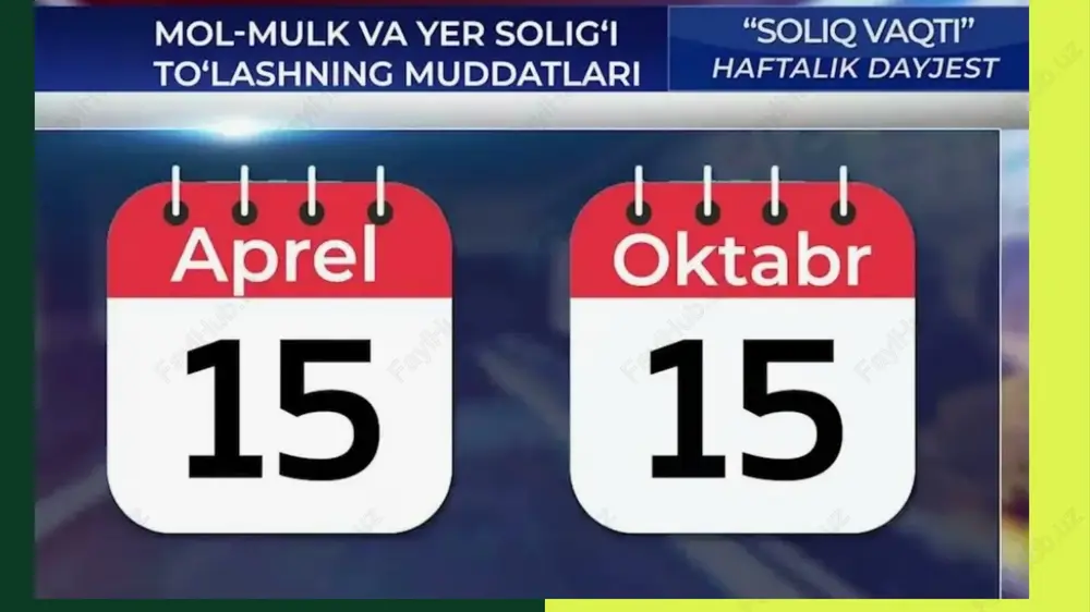g‘i nafaqat fiskal vosita, balki iqtisodiy o‘sishning katalizatori sifatida xizmat qiladi, mamlakatning barqaror taraqqiyotiga zamin yaratadi. foydalanilgan adabiyotlar o‘zbekiston respublikasi soliq kodeksi. – toshkent: adolat, 2023. o‘zbekiston respublikasi yer kodeksi. – toshkent: adolat, 2022. o‘zbekiston respublikasi prezidentining “soliq siyosatini takomillashtirish chora-tadbirlari to‘g‘risida”gi farmoni, 2021-yil. o‘zbekiston respublikasi vazirlar mahkamasining “yer solig‘ini hisoblash va undirish tartibini tasdiqlash to‘g‘risida”gi qarori, 2022-yil. davlat soliq qo‘mitasi rasmiy ma’lumotlari. soliq tizimi asoslari: o‘quv qo‘llanma / t. axmedov, sh. karimov. – toshkent: iqtisod-moliya, 2021. o‘zbekiston iqtisodiyoti: nazariya va amaliyot / m. qosimov. – toshkent: fan va texnologiya, 2020. image1.png image2.png image3.png image4.png image5.png image6.jpeg image7.png image8.png image9.png image10.png image11.png