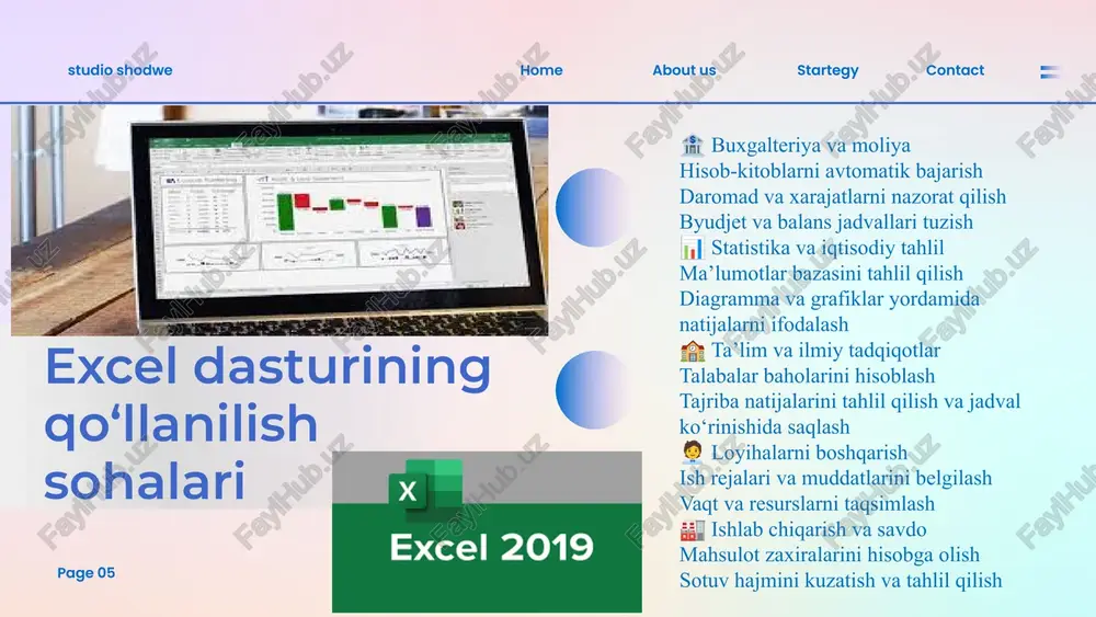 excel dasturida ishlash - Page 5