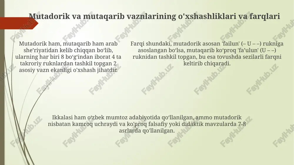 mutadorik va mutaqarib bahrvaznlari - Page 5