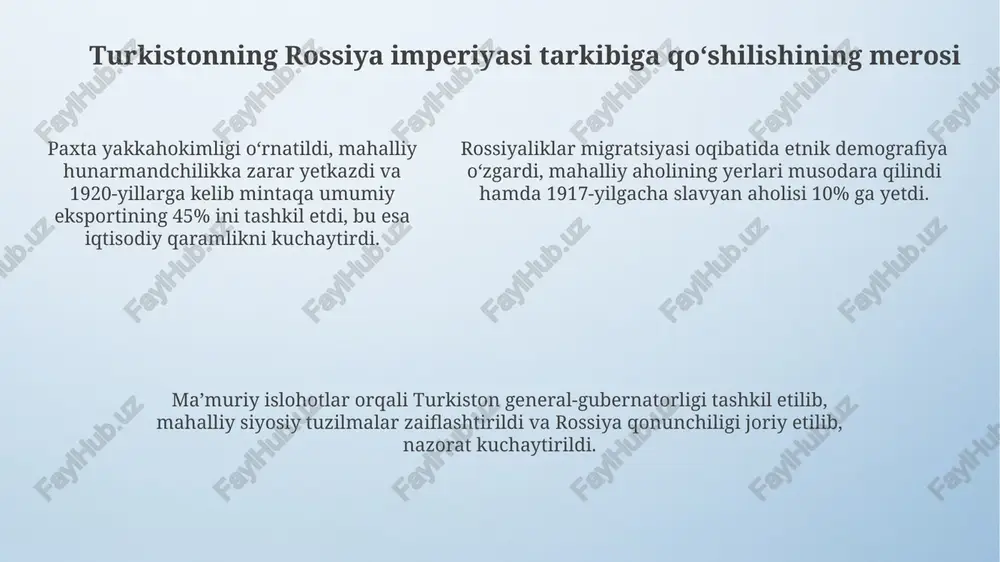oʻrta osiyoning chor rossiyasi tomonidan bosib olinishi - Page 5