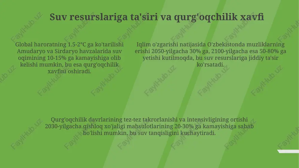 o'zbekistonda glabal iqlim o'zgarishining oqibatlari - Page 5