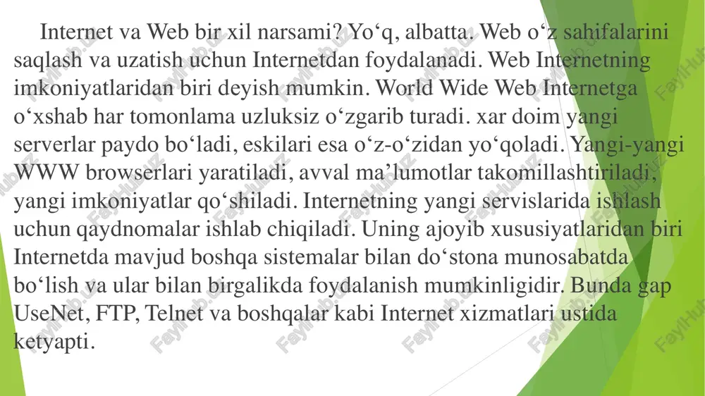 web texnologiya asosiy tushunchalari - Page 5