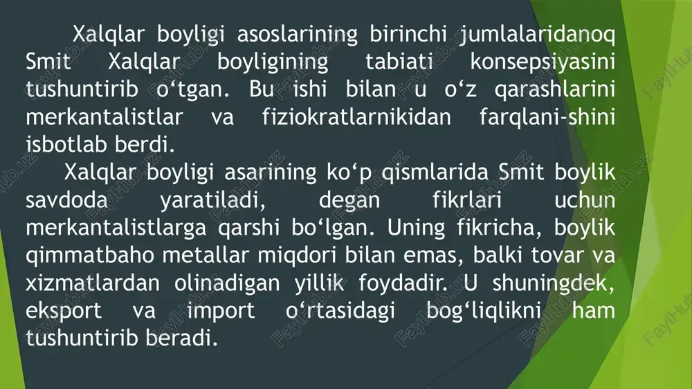 iqtisodiy talimotlar fanidan taqdimot - Page 5