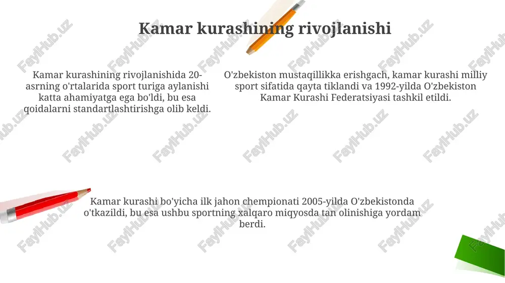 kamar kurash kelib chiqish tarixi va usullari - Page 5