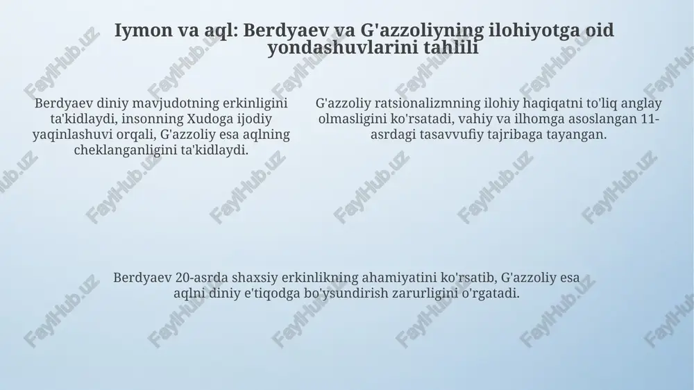 berdyaev va g'azzoliyning diniy erkin fikrlashga oid qarashlari - Page 5