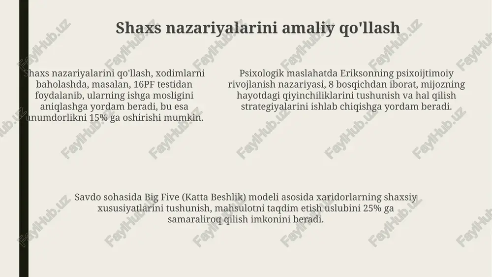 shaxs nazariyalarining asosiy tushunchalari - Page 5