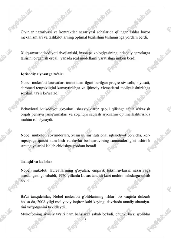 oqilona foydalanish va barqaror rivojlanishga xizmat qiladi. foydalanilgan adabiyotlar 1. amartya sen, taraqqiyot erkinlik sifatida (1999). 2. elinor ostrom, umumiy boshqaruv: jamoatchilik tashkilotlari kollektiv harakat muammosini qanday hal qiladi (1990). 3. daniel kahneman, tez va sekin o'ylash (2011). 4. milton friedman, kapitalizm va erkinlik (1962). 5 ( 0 0 0 ) ( 7 )