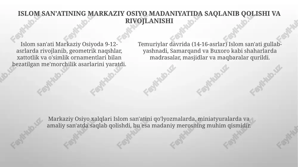 islom madaniyatining markaziy osiyo xalqlariga ta'siri - Page 5