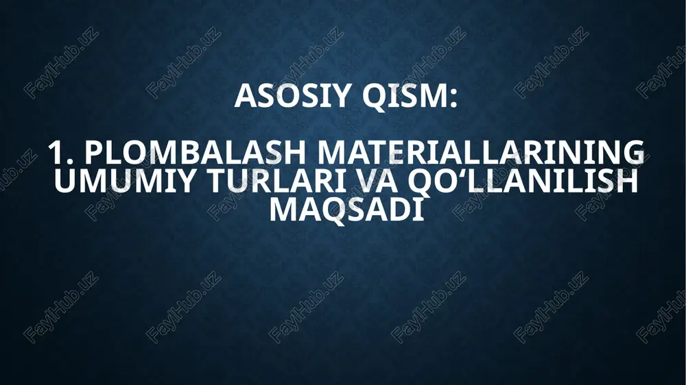 arning eruvchanligi va mexanik ko‘rsatkichlari ataylab pastroq bo‘lib, keyingi bosqichlarga silliq o‘tishni kafolatlaydi. evgenolning qatronli adgezivlarga inhibitiv ta’siri, ftor ajralishining profilaktik qiymati, termik kengayish mosligi va radiopatsiya kabi mezonlar material tanlovida hal qiluvchi ahamiyatga ega. natijada, holatga mos, ilmiy asoslangan material tanlovi va to‘g‘ri klinik protokol estetik va funksional natijani barqaror ushlab, qayta aralashuv ehtiyojini kamaytiradi. foydalanilgan adabiyotlar: komilov h.p. stomatologik asbob va ashyolar. — toshkent, 2005. — 94 b. unilibrary.uz bahodirova r.n. va boshq. terapevtik stomatologiya. — (darslik, o‘zbek tilida). bsmi book bekjanova o.e., yusupalixodjayeva s.x., shukurova u.a., alimova d.m. klinik restavratsion stomatologiya. — toshkent, 2019. e-library sammu andijon davlat tibbiyot instituti. ortopedik stomatologiya propedevtikasi (o‘quv-uslubiy material). — andijon, 2024. adti andijon davlat tibbiyot instituti. preklinik restavratsion stomatologiya (o‘quv-uslubiy qo‘llanma). — andijon, 2024. adti image2.jpeg image3.jpeg image4.jpeg image5.jpeg image6.jpeg /docprops/thumbnail.jpeg
