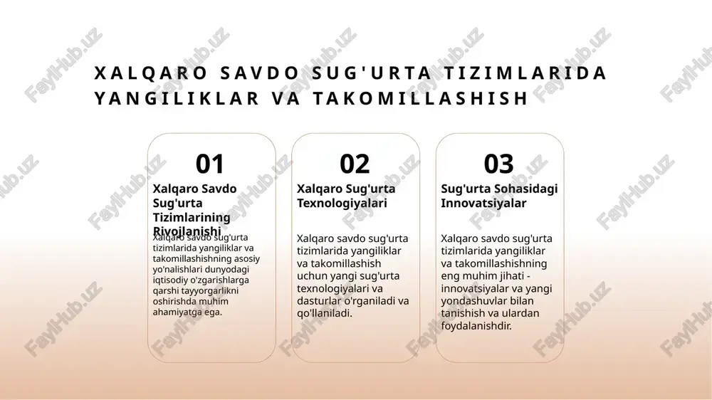 tashqi iqtisodiy faolyatni sug'urtalash tizimi va uni yanada takomillashtirish. - Page 5