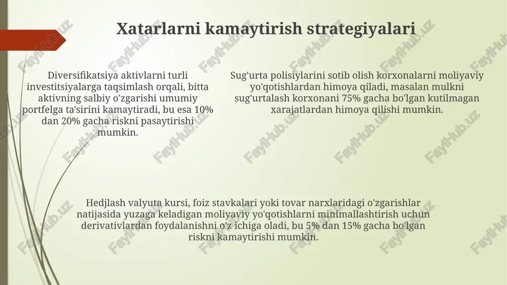 moliyaviy risklarni boshqarish usullari - Page 5