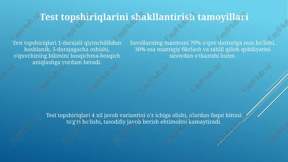 nostandart testlarni tuzish metodikasi - Page 5