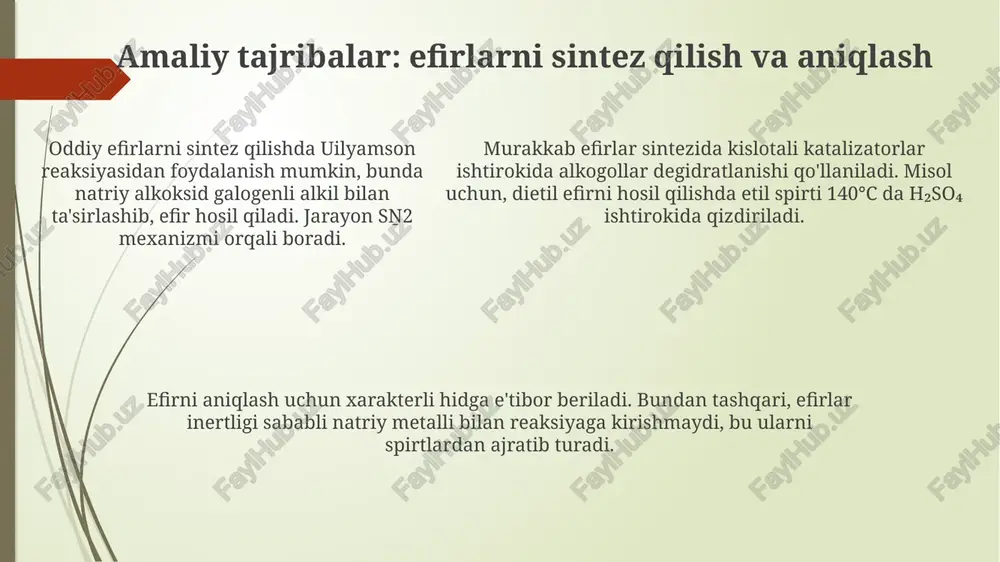 oddiy va murakkab efirlar mavzusini o'qitishda tajribalarni o'rganish - Page 5
