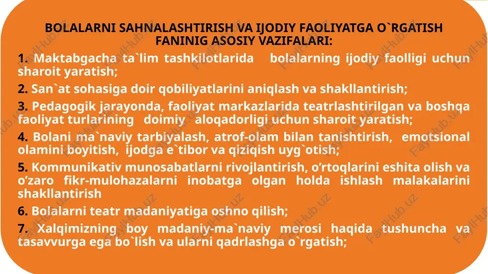maktabgacha ta’lim tashkilotlarida sahnalashtirish faoliyatining maqsadi va vazifalari - Page 5