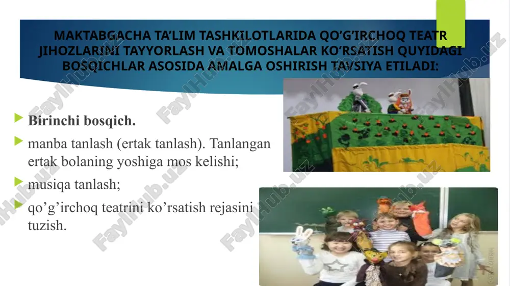 sahnalashtirish faoliyati jarayonida bolalarda ijodiy faollikni shakllantirish - Page 5