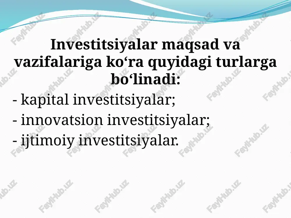 korxonalarda investitsiiyaning asosiy manbalari va yunalishlari - Page 5