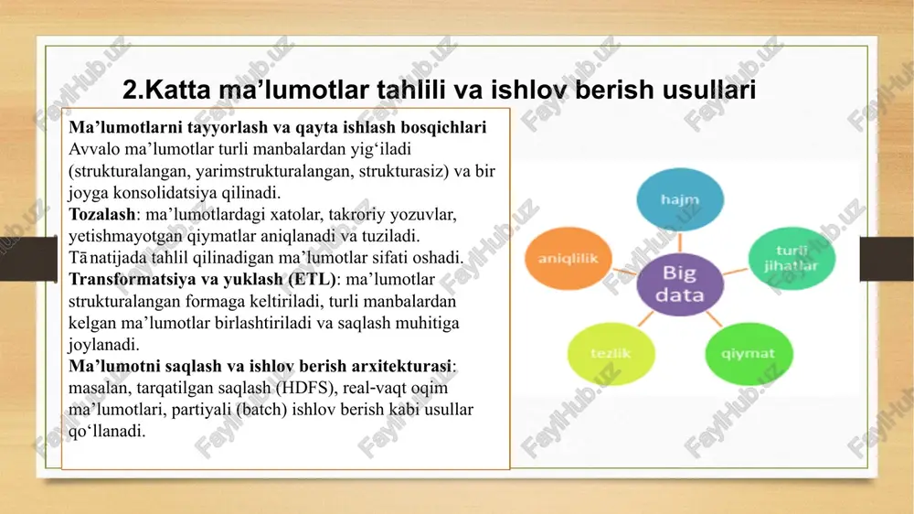 big data(kattama'lumotlar) texnogiyasi va uning qòlanishi - Page 5