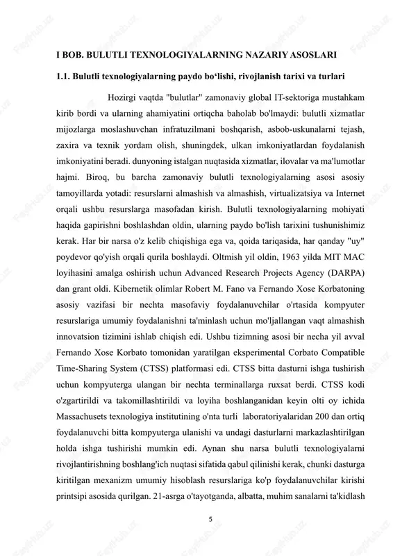 ismi bitta ijarachi uchun ajratilgan, qolgan qismi esa ommaga ochiq bo'lgan model. rossiyada ikkita asosiy bulutli texnologiya loyihasi mavjud. "gosoblako" loyihasi. hozirgi vaqtda "davlat buluti" kontseptsiyasining huquqiy konsolidatsiyasi ishlab chiqilgan "axborot, axborot texnologiyalari va axborotni himoya qilish to'g'risida" gi 2006 yil 27 iyuldagi 149-fz-sonli federal qonuniga o'zgartishlar kiritish to'g'risidagi federal qonun loyihasida taklif qilingan. rossiya raqamli rivojlanish vazirligi tomonidan. davlat yagona bulutli platformasi to'g'risidagi qonun loyihasi bulutli hisoblashlardan foydalanishni va geografik axborot tizimlarining ishlashini tartibga solish uchun ishlab chiqilgan gosoblakning asosiy ishlash tamoyillarini nazarda tutmaydi. bunday tamoyillardan biri ko‘p bulutli bo‘lib, u davlat ehtiyojlari uchun turli bulutli xizmat ko‘rsatuvchi provayderlardan foydalanish va ularni sotib olish xarajatlarini kamaytirish, bulutlar o‘rtasida harakatlanish imkoniyatini ta’minlash, shuningdek, ma’lumotlar xavfsizligi, moslashuvchanligi, kengaytirilishi va mosligini kafolatlashni o‘z ichiga oladi. "gostech" loyihasi. bulutli texnologiyalardan foydalanish hukumatga bir qator imtiyozlar beradi, jumladan, xarajatlarni kamaytirish, bulut xizmatlarini ehtiyojlarga moslashtirish, jarayonlarni tezlashtirish va optimallashtirish. qayd etish joizki, xorijiy mamlakatlar bulutli …