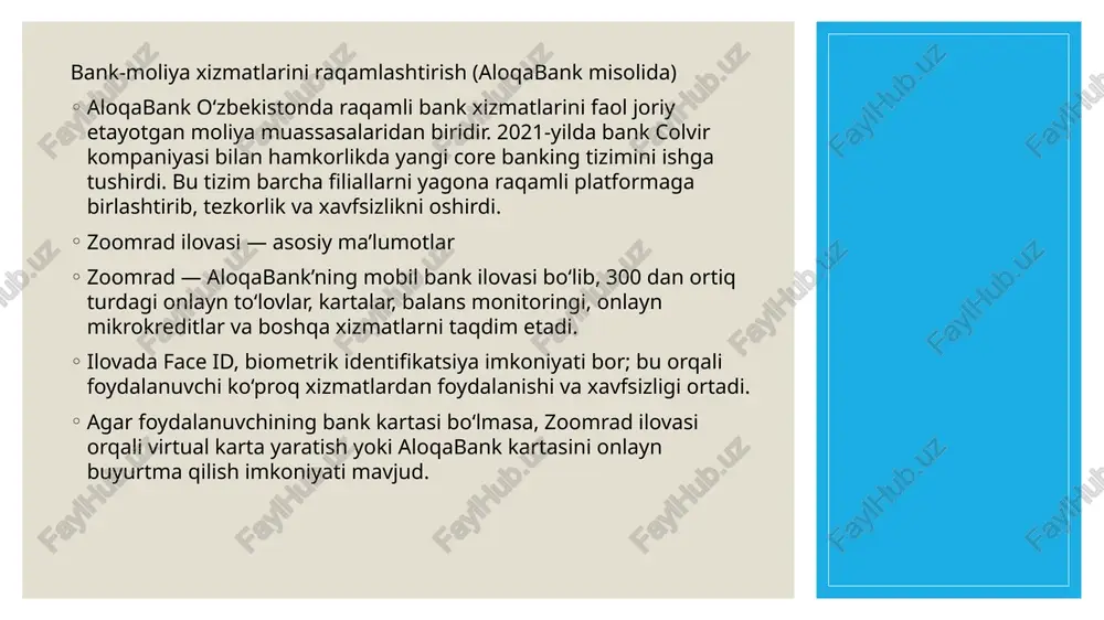 bank moliya xizmatlarini raqamlashtirish - Page 5