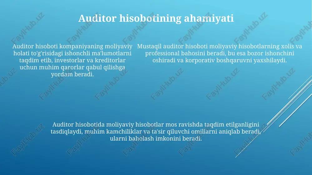 mustaqil auditor hisobotining maqsadi va mazmuni - Page 5