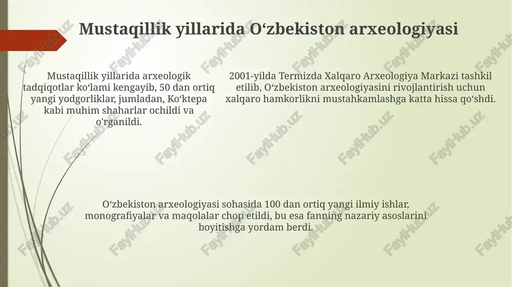 o‘zbekistonda arxeologiya fanining rivojlanishi - Page 5