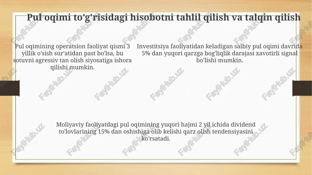 pul oqimlari to'g'risidagi hisobot - Page 5