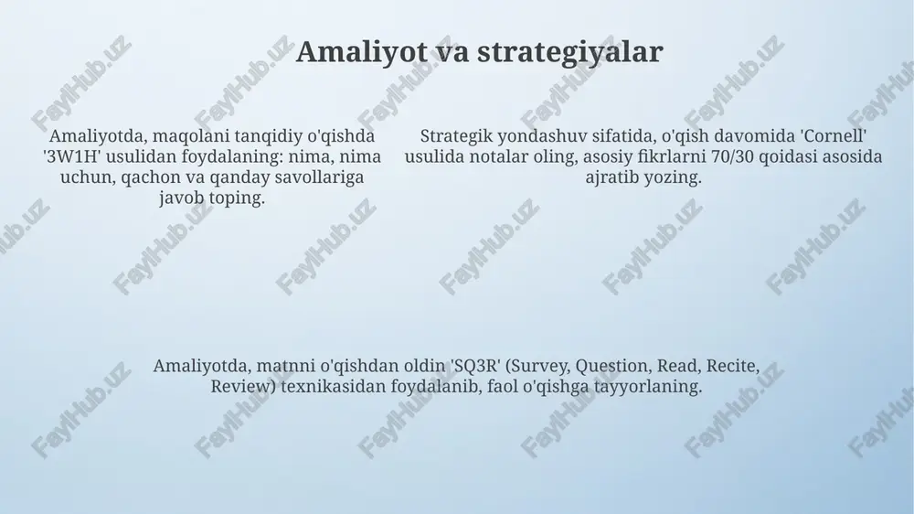tanqidiy o‘qish va eslatmalar bilan ishlash (note-taking) - Page 5