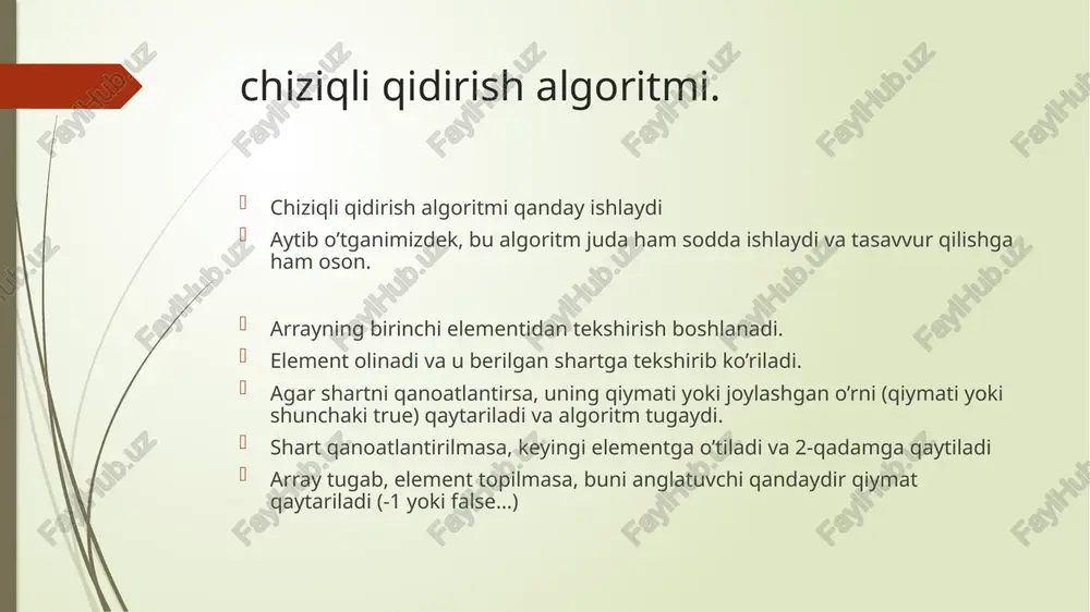 chiziqli qidiruv algoritmi. - Page 5