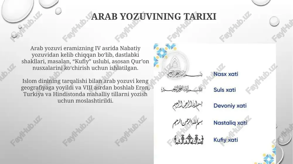 xattotlik sanʼati arab yozuvlari - Page 5
