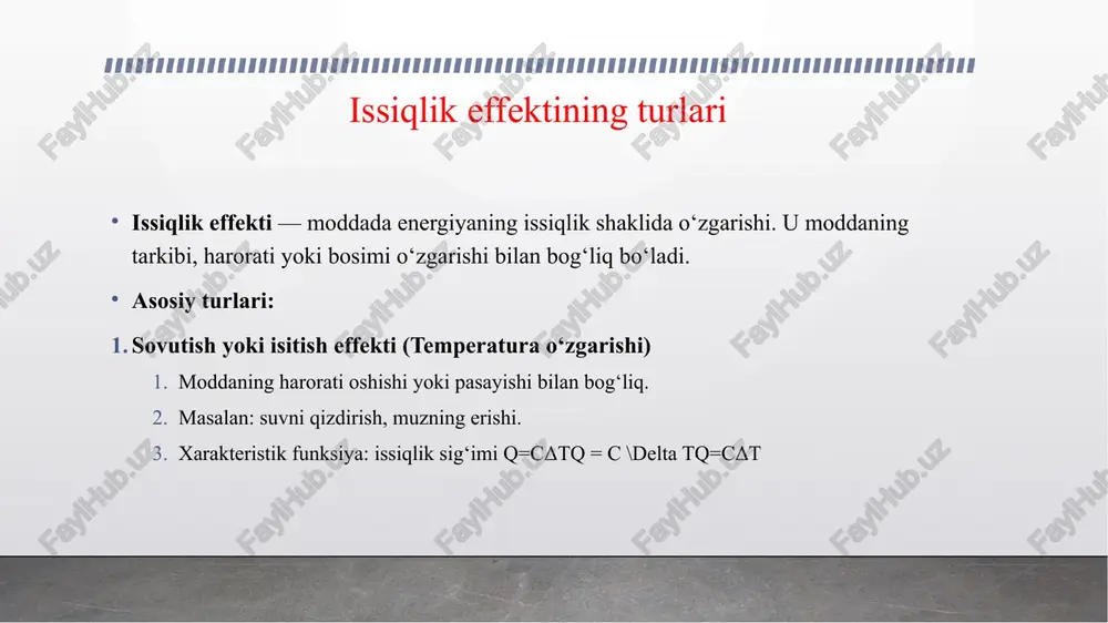 xarakteristik funksiyalar.issiqlik effektining turlari - Page 5