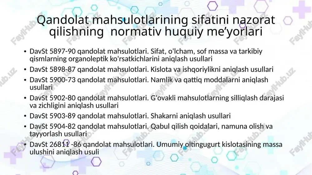 qandolat mahsulotlarining tahlili - Page 5