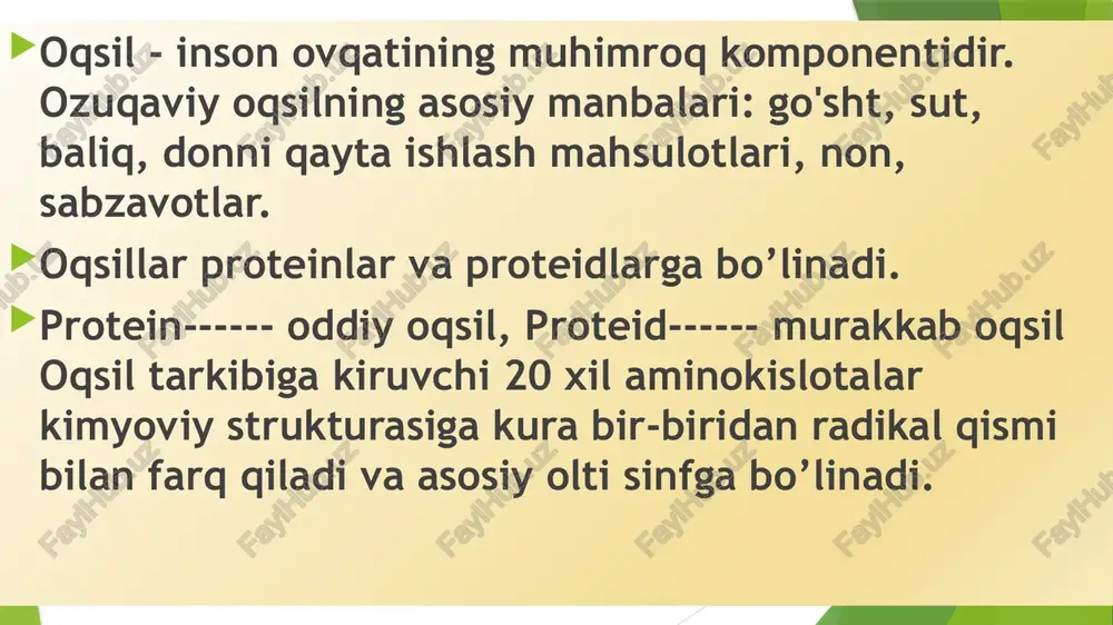 oziq ovqat tarkibidagi aminokislotalar - Page 5