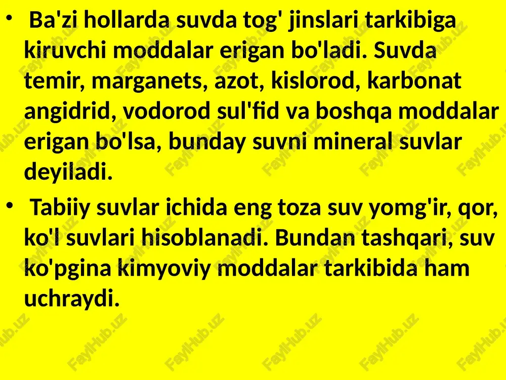 oziq –ovqat tarkibidagi suv va uning kimyoviy tavsifi - Page 5