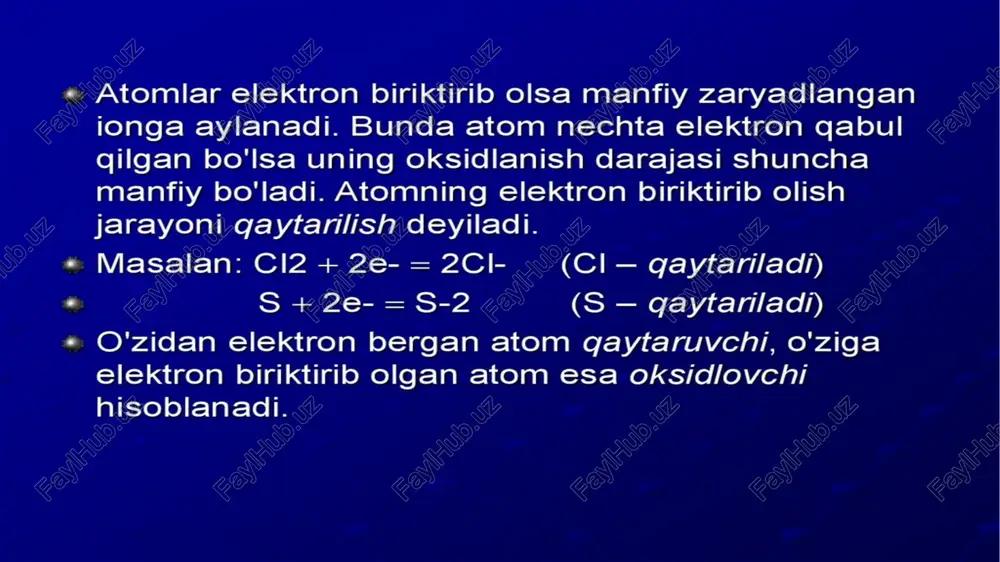 oksidlanish-qaytarilish reaktsiyalari - Page 5