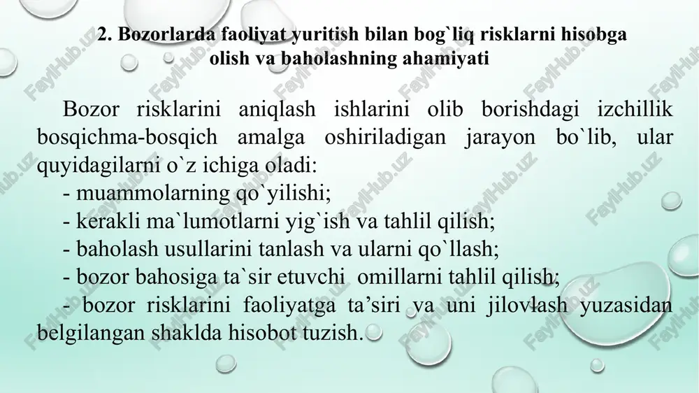 arajatlar $100,000 fstd $20,000 biz bu jarayonni “abc” korxonasi xarajatlar strukturasidan foydalangan holda tasvirlaymiz. tasavvur qiling, hisobot berilgan moliyaviy maʼlumotlar 1-jadvalda koʼrsatilganidek koʼrinishga ega. agar biz xarajat-savdo-foyda tahlili asoslanadigan sodda matematik bogʼliqlikdan xabardor boʼlsak, u holda biz 1-jadvaldan “abc” korxonasi uchun puldagi zararsizlik nuqtasini topishda foydalanishimiz mumkin boʼladi. quyidagi (4) tenglamadan foydalangan holda daromadlarning zararsizlik darajasini topishimiz mumkin: biz bu jarayonni “abc” korxonasi misolida firmaning oʼzgaruvchan xarajatlarining ($180000) daromadlarga ($300000) nisbati $180000/$300000 yoki 0.6 ga teng boʼladi hamda bu natija barcha daromad darajalari uchun oʼzgarmas deb olinadi. natijada, biz (4) tenglamadan kompaniya daromadlari zararsizlik darajasini aniqlashda foydalanamiz. usulning nomi formula mazmuni daromadlarning zararsizlik darajasi oʼzgarmas va oʼzgaruvchan xarajatlarni qoplashga uchun kerak boʼlgan daromadlarning puldagi qiymati zararsizlik miqdorini topish uchun daromadlarning zararsizlik darajasini mahsulot narxiga boʼling. daromadlarning zararsizlik darajasi “abc” korxonasining oʼzgarmas xarajatlari $2 millionni tashkil etadi va $8 million/$20 million=40 foizga teng oʼzgaruvchan xarajatlarni amalga oshiradi. shuning uchun, (4)-tenglamadan foydalangan …